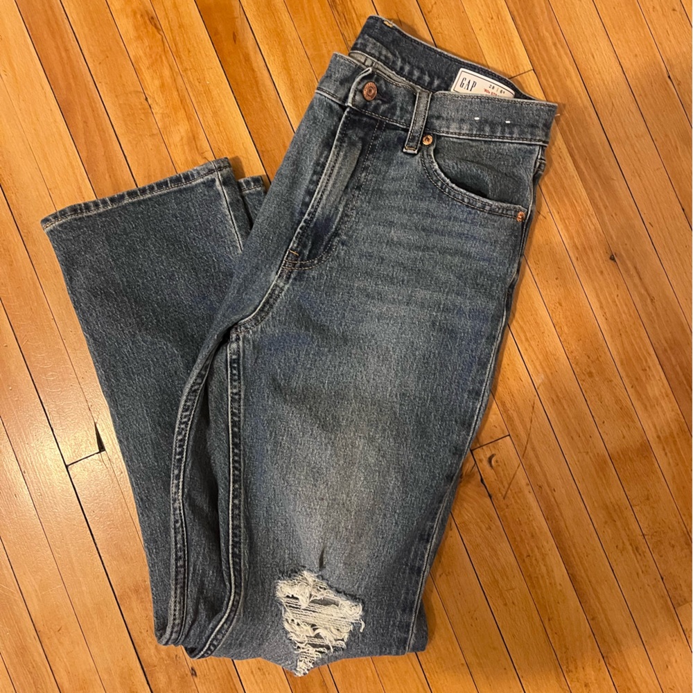 90s  Blue Straight Leg high rise Jeans